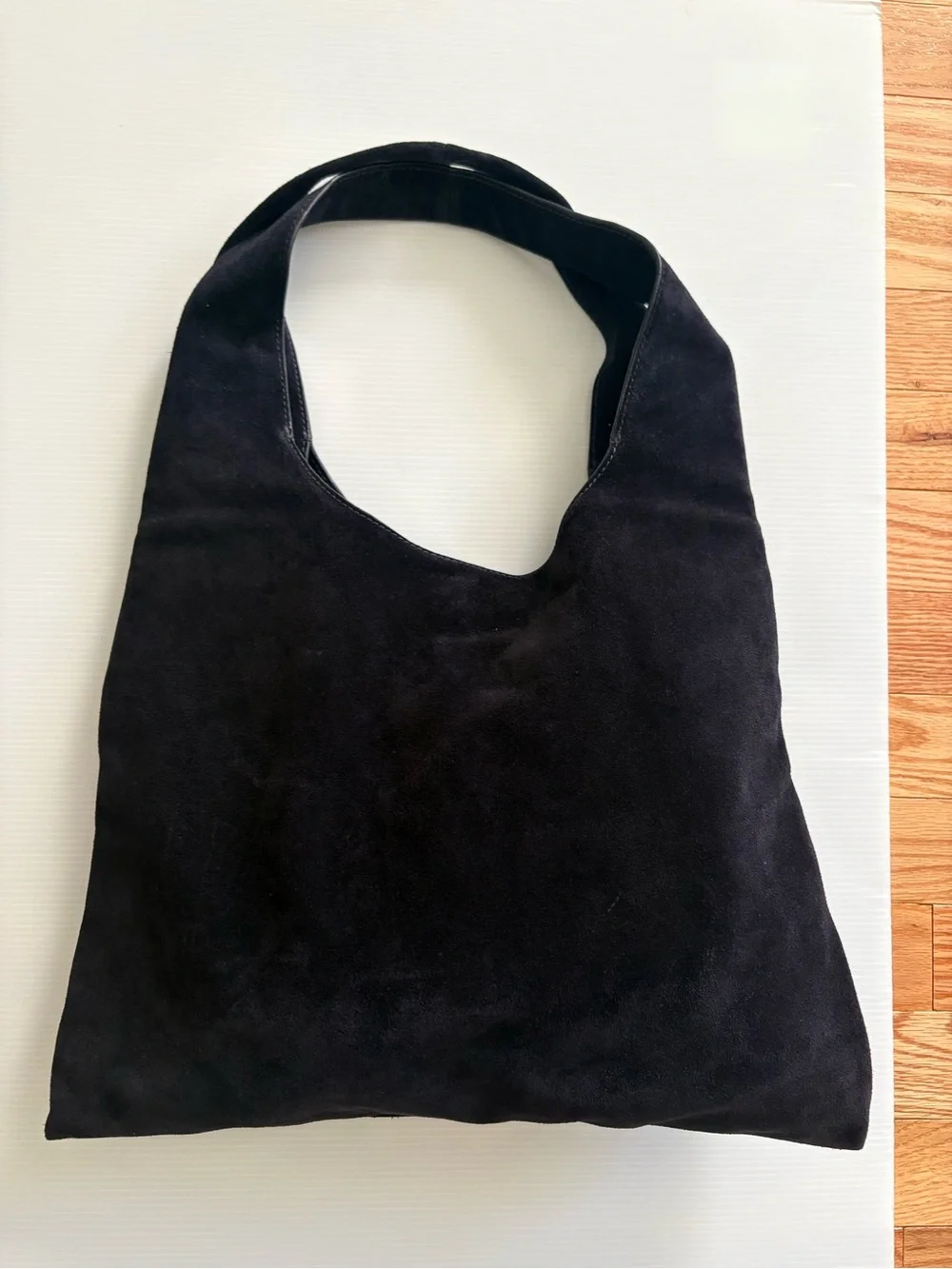 Tory Burch Large Slouchy Suede Shoulder Bag Blue EUC